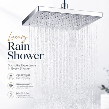 Stainless Steel 304 Overhead Rain Shower 8x8 in