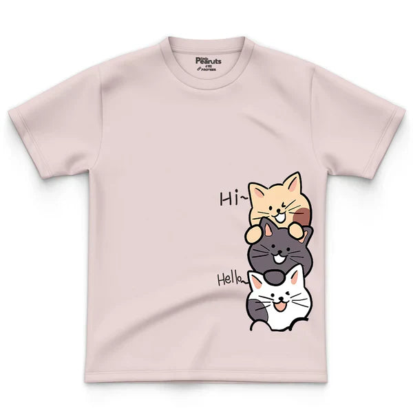 LEFTOVER - COTTON - HI CATS HELLO TEE