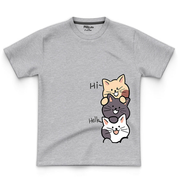 LEFTOVER - COTTON - HI CATS HELLO TEE